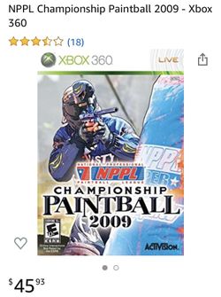 XBOX 360 CHAMPIONSHIP PAINTBALL 2009
