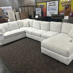 Extra Large Cream Sectional (other Sizes And Colors Available) 