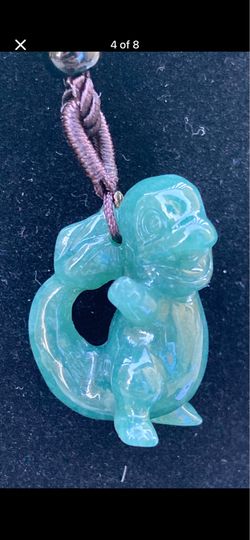 Certificate Jadeite jade Cartoon Pokémon Pikachu Charmander fire Dragon Pendant