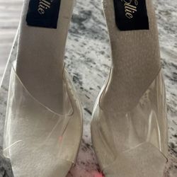 Open Toe Clear Heels 
