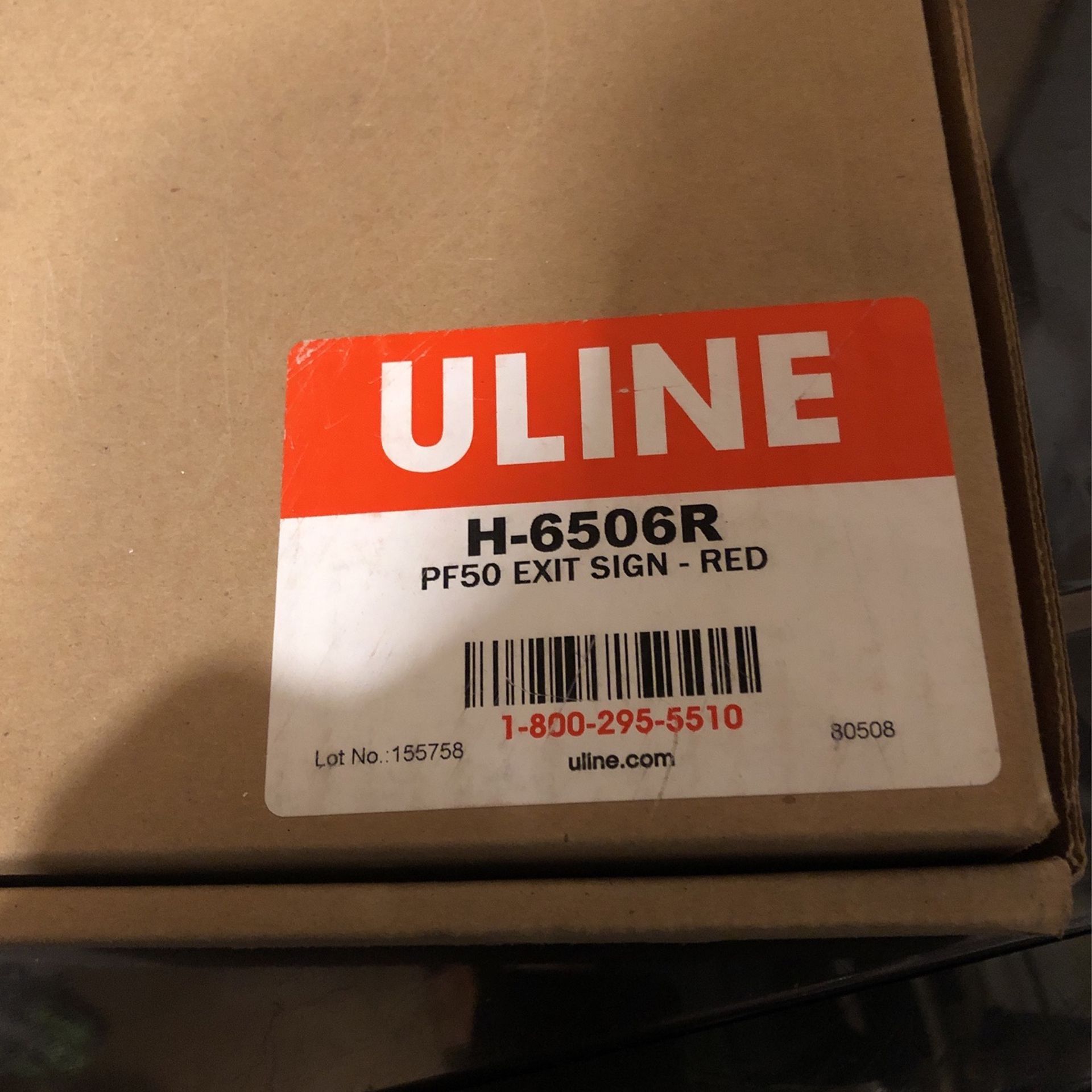 New In Box Pf50 Red Exit Sign Glo Bright