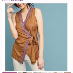 Anthropology Wrap Top XS