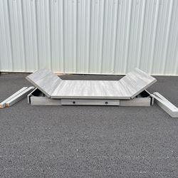 Desk with storage space - grey