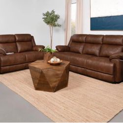 2 PCs Soda And Loveseat W/padded Arms 