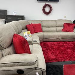 GORGEOUS RECLINING SECTIONALS! DELIVERY TODAY