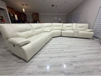 White L-shape sectional 5piece