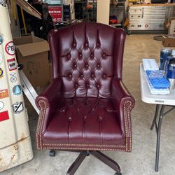 Leather/pleather Wingback Chair 