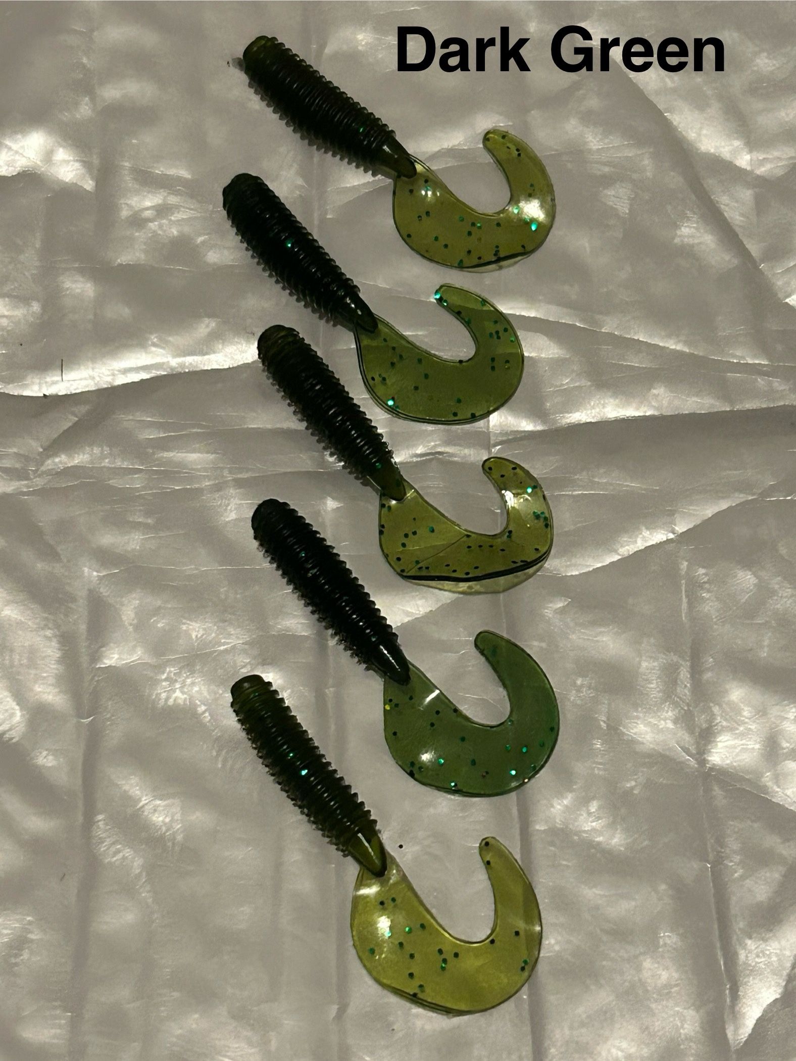 Dark Green Curly Tail Grub