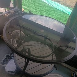 New glass top outdoor patio table