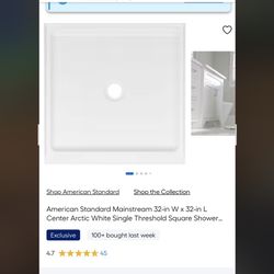 Shower Pan 32+32 New