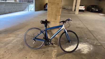 Blue Hybrid Road Bike