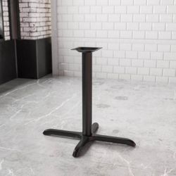 Black Metal Pedestal Dining Table - Base Only - Seats 2 