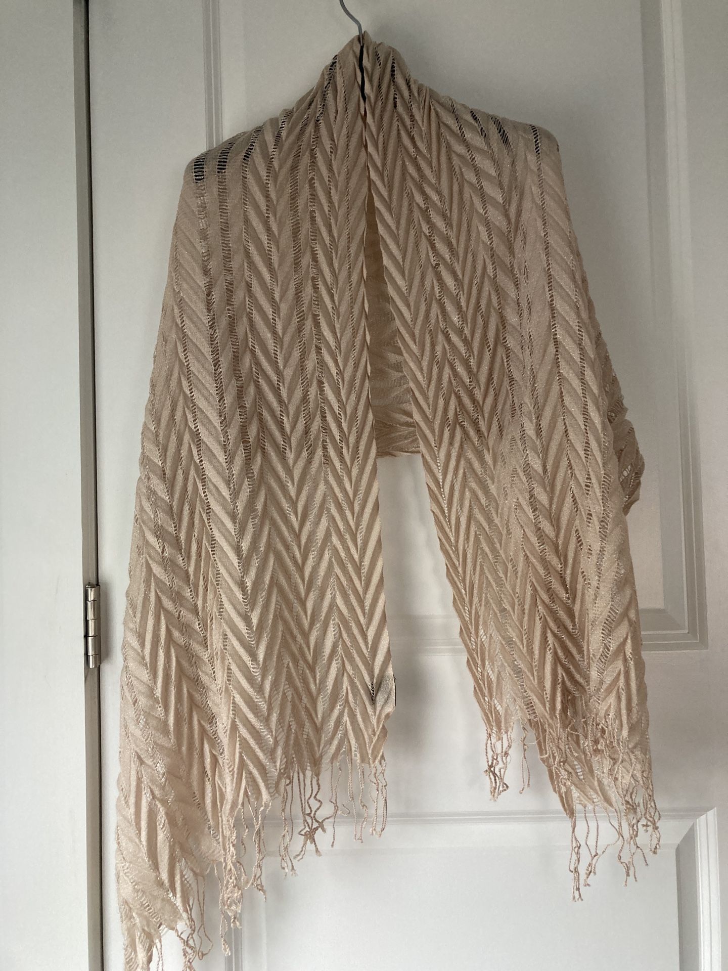 Cejon Tan/Metallic Sheer Scarf