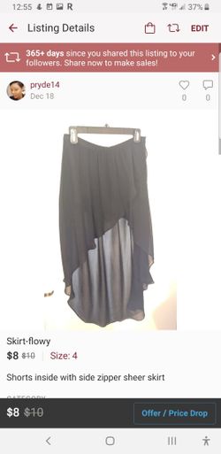 Shorts with sheer skirt detail