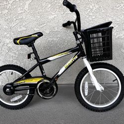 Bicycle Bike For Kids Children Boys Girls Color Black & Yellow  Come With Training Wheels 