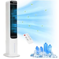 Uthfy 36" Evaporative Air Cooler with 4 Mode, 120°Oscillation, Swamp Cooler with Remote, 12H Timer, Easy Cleaning, Portable Air Conditioner That Blow 