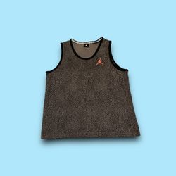 Air Jordan elephant print tank top grey mens XL