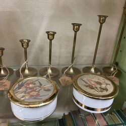 Vintage Brass Candlestick Holders