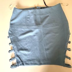 Rehab Blue  Skirt with Cut Outs Size Small