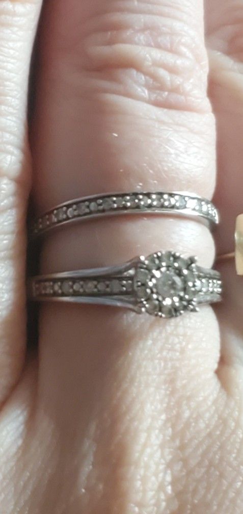 10 K White Gold Rings With Diamonds