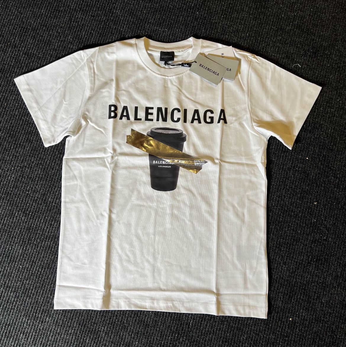 Rare Balenciaga Cup Gold T-Shirt XXL