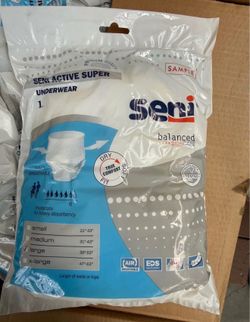 Seni Active Super Underwear (size 39”-53” LARGE) $3 each or 2 for $5)