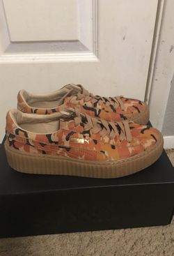 Rihanna puma fenty suede camo creepers size 9