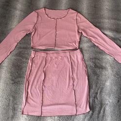2 Piece Long Sleeve Skirt Set 