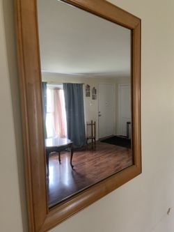 Wood mirror 30 long by 24 wide reduced