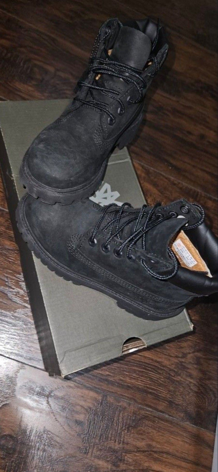 Kids Black Timberlands.