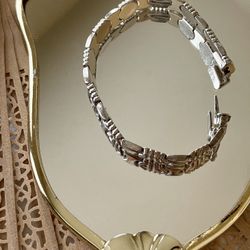 Vintage designer 925 Sterling Silver Link Bracelet Milor Italy