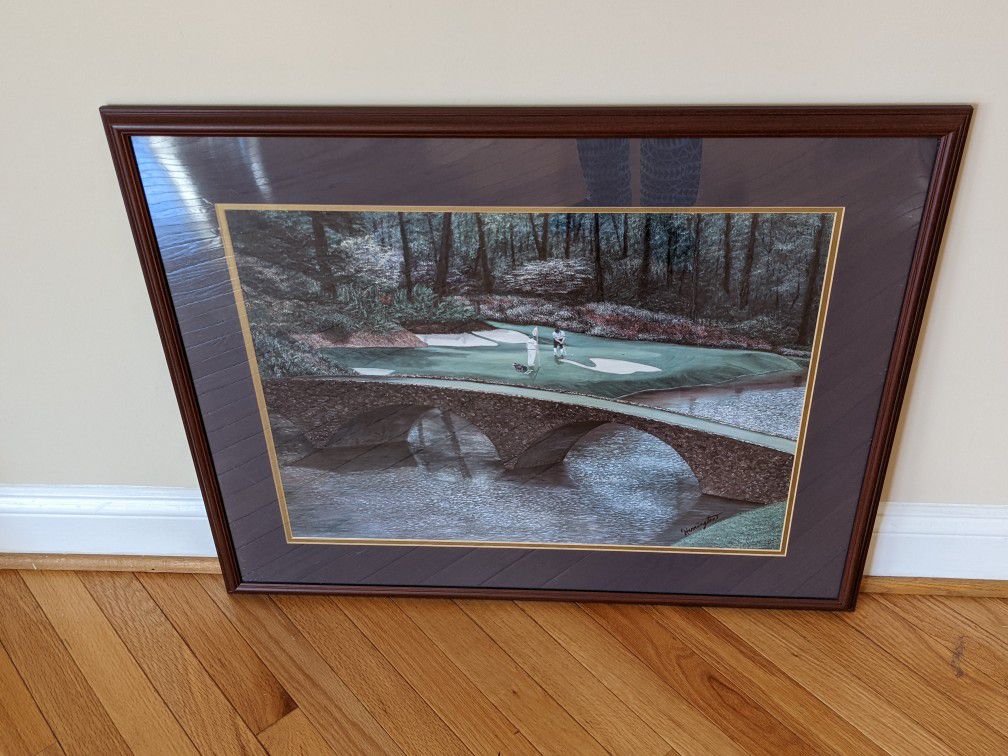 Masters 12th Hole Framed Matted Golf Picture