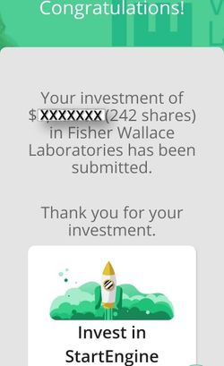 Up To 242 Shares FISHER WALLACE LABS- Private Co. Stock