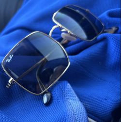 Ray ban gold frame aviators