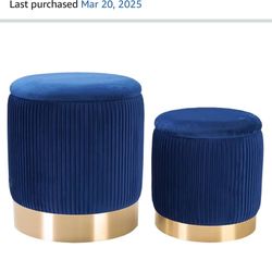 Blue Ottomans