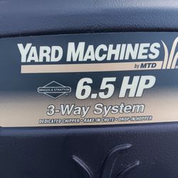 Chipper Shredder W/ Side Bag Option 6.5hp