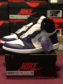 Jordan 1 court purple size 7.5 men DS