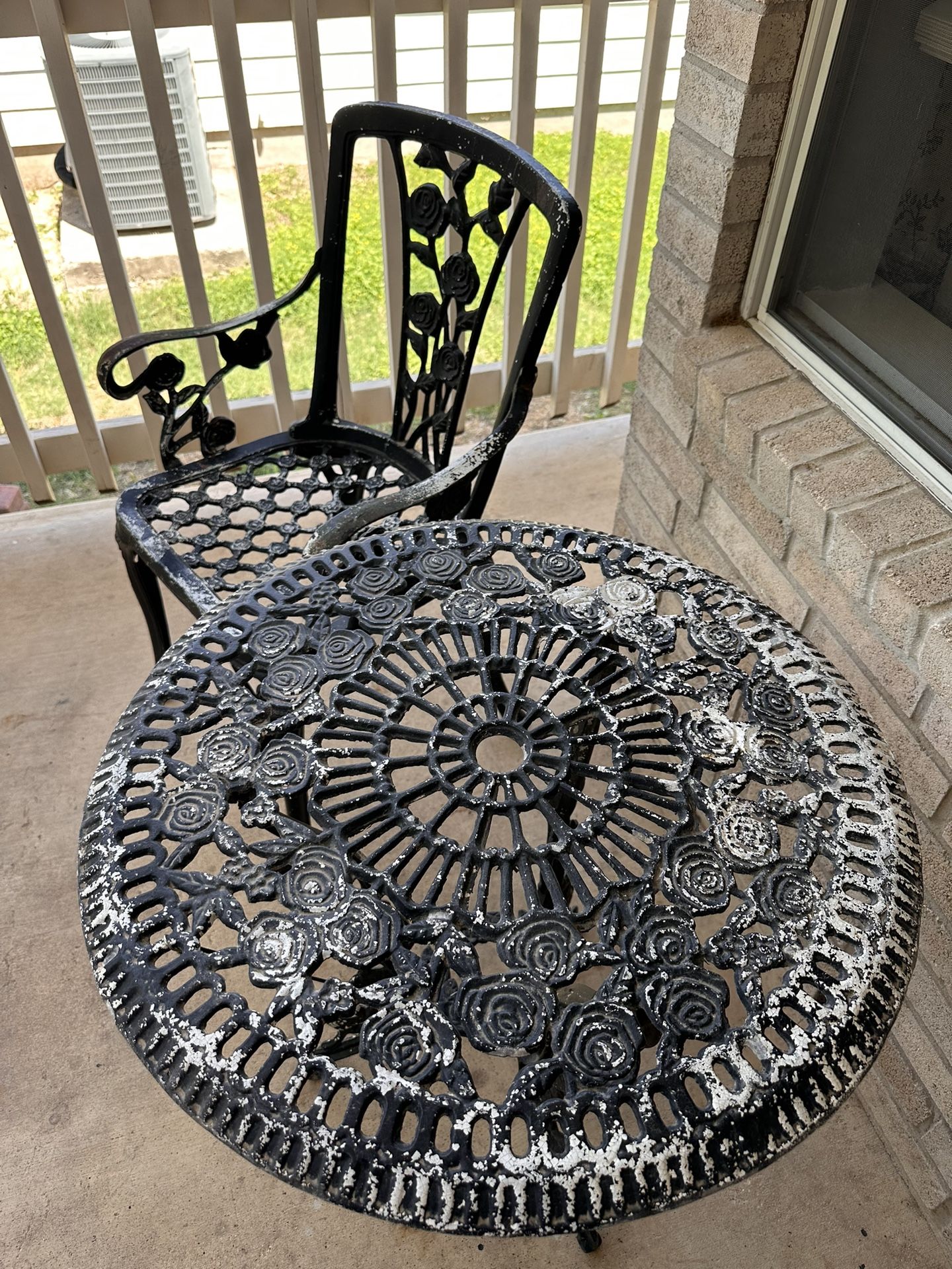 2 Pc Metal Table Set