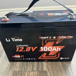 Litime 12.8v 100ah Bluetooth Trolllng Motor Battery 
