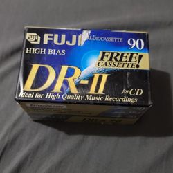 Vtg Fuji DR-II 90 Minute Blank Audio Cassette Tapes 5 Pack