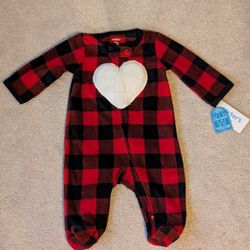 New Carter's Baby Buffalo Plaid Sleeper Fleece 