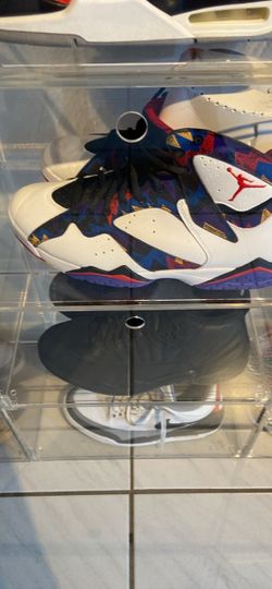 Jordan shoes and acrylic cases.