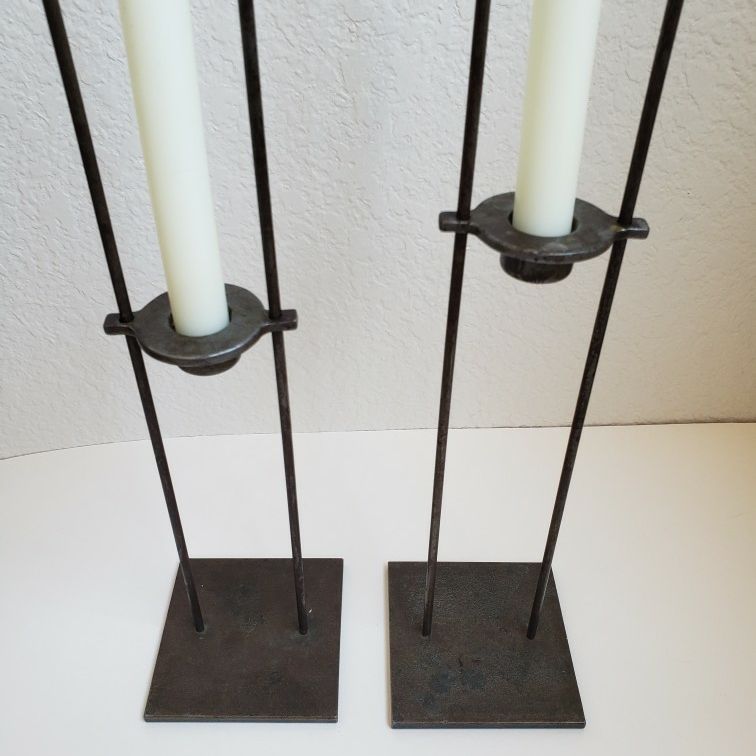 Wrought-iron Candle Holders