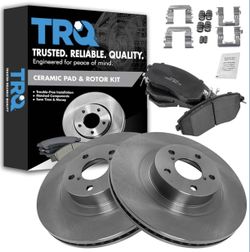 TRQ Front Premium Posi Ceramic Brake Pads & Rotor Kit for Subaru Scion FR-S