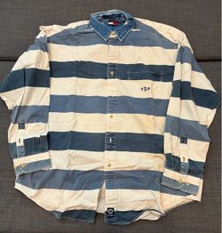 Vintage Tommy Hilfiger button up long sleeve Men’s size Large