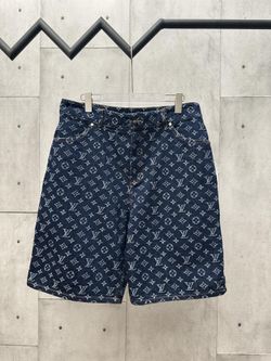 Loewe Vuitton jacquard denim shorts