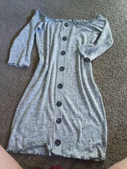Mini  off the shoulder fleece dress