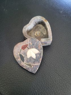 Vintage Jewelry Trinket Box Mother of Pearl Flower 