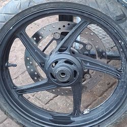 Motorcycle Tire And Rim Front 