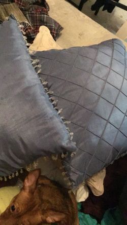 Country Blue throw pillows
